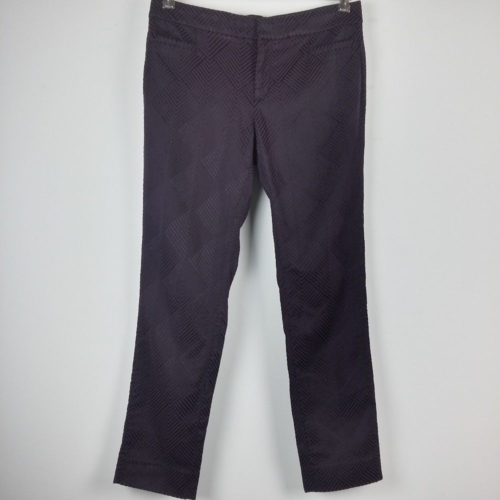 Banana Republic Plum Geomeric Texture Ankle Pants